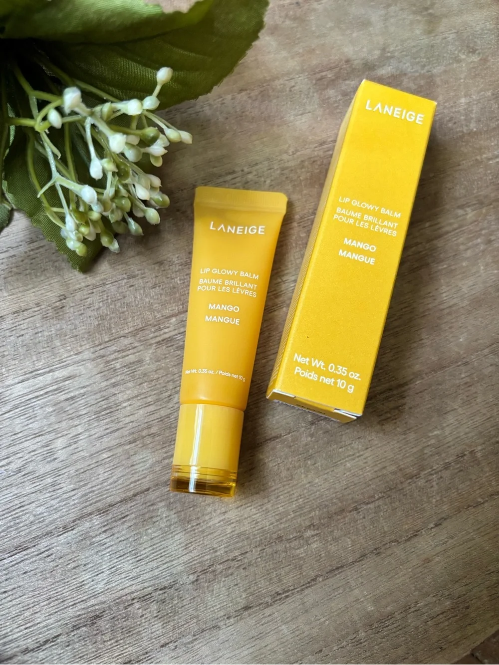 LANEIGE Lip Glowy Balm- Lightweight Hydration Lip Treatment w Shea Butter Mango